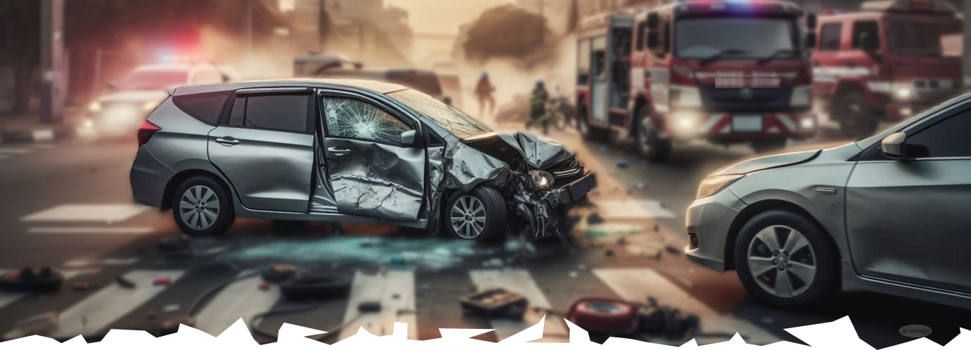 Car accident photo emphasizing the importance of finding the right lawyer